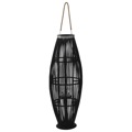  Suporte para Vela Suspenso em Bambu Preto 95 cm