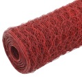 Cerca Arame Galinheiro 25x1 M Aço C/ Revestimento Pvc Vermelho