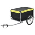  Reboque de Carga para Bicicleta Preto e Amarelo 65 kg