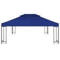  Cobertura Gazebo com 2 Camadas 310 G/m2 4x3 M Azul