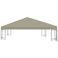  Cobertura de Gazebo 310 G/m2 3x3 M Castanho