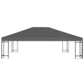  Cobertura de Gazebo 310 G/m2 4x3 M Cinzento