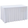  Toalha Capa para Mesa com Camilha 2 Un. 120x605x74cm Branco