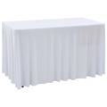  Toalha Capa para Mesa com Camilha 2 Un. 243x76x74 cm Branco