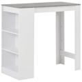 Mesa de Bar com Prateleira Branco 110x50x103 cm