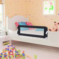 Barra de Segurança P/ Cama Infantil 102x42cm Poliéster Cinzento