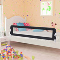 Barra de Segurança P/ Cama Infantil 180x42cm Poliéster Cinzento