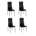 Cadeiras de Jantar 4 pcs Couro Artificial Preto