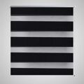 Estores de Correr 140 X 175 cm Linhas de Zebra-preto