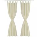 Cortinas de Cetim com Presilhas 2 Un. 140 X 175 cm Creme