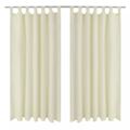 Cortinas de Cetim com Presilhas 2 Un. 140 X 245 cm Creme