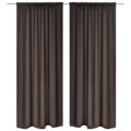 Cortinas Castanhas Blackout 2 Un. 135 X 245 cm