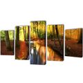 Quadro Políptico Impressão Floresta 100 X 50 cm