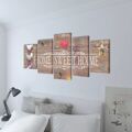 Quadro Políptico Design Home Sweet Home 200 X 100 cm