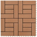 Conjunto 11 Azulejos Wpc para Plataforma Castanho 30x30 cm