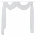 Cortina Comprida em Voile Transparente 140 X 600 cm Branco