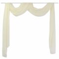 Cortina Comprida em Voile Transparente 140 X 600 cm Creme