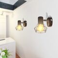 Candeeiros Apliques de Arame Estilo Industrial com LED Preto