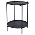 H&s Collection Mesa de Apoio Metal 50,5 cm Preto