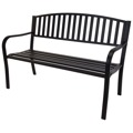 Progarden Banco de Jardim 127x50x85 cm Metal Preto