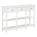 Mesa Consola 120x30x76 cm Mdf Branco