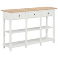 Mesa Consola 120x30x76 cm Mdf Branco