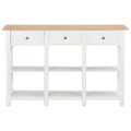 Mesa Consola 120x30x76 cm Mdf Branco