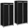 Roupeiros 2 pcs 75x50x160 cm Preto