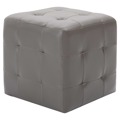 Mesas de Cabeceira 2 pcs 30x30x30 cm Couro Artificial Cinzento