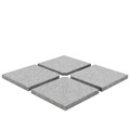 Placas Peso Guarda-sol Quadradas 4 pcs Granito 100 kg Cinzento