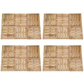 Ladrilhos de Pavimento 24 pcs 50x50 cm Madeira Castanho