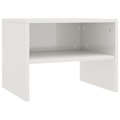 Mesa de Cabeceira 40x30x30 cm Contraplacado Branco Brilhante