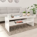 Mesa de Centro 100x40x40 cm Contraplacado Branco Brilhante