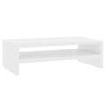 Suporte para Monitor 42x24x13 cm Contraplacado Branco Brilhante