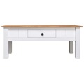 Mesa de Centro 100x60x45 cm Pinho Maciço Panama Branco