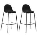 Cadeiras de Bar 2 pcs Tecido Preto