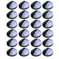 Candeeiro de Parede Solar LED de Exterior 24 pcs Preto Redondo