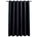 Cortina Blackout com Argolas em Metal 290x245 cm Preto