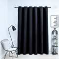 Cortina Blackout com Argolas em Metal 290x245 cm Preto