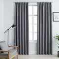 Cortinas Blackout com Ganchos 2 pcs 140x175 cm Cinzento