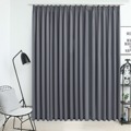 Cortina Blackout com Ganchos 290x245 cm Cinzento