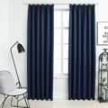 Cortinas Blackout com Ganchos 2 pcs 140x245 cm Azul