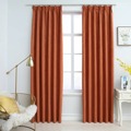 Cortinas Blackout com Ganchos 2 pcs 140x245 cm Ferrugem