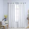 Cortinas Blackout com Argolas Metal 2 pcs 140x175 cm Branco Sujo