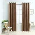 Cortinas Blackout com Argolas 2 pcs 140x225 cm Veludo Bege