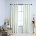 Cortinas Blackout com Argolas 2 pcs 140x175 cm Veludo Creme