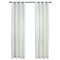 Cortinas Blackout com Argolas 2 pcs 140x245 cm Veludo Creme