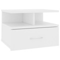 Mesa de Cabeceira Suspensa 40x31x27 cm Contraplacado Branco