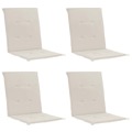 Almofadões para Cadeiras de Jardim 4 pcs 100x50x3 cm Creme