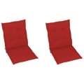Almofadões Lombares P/ Cadeiras de Jardim 2pcs Oxford Vermelho